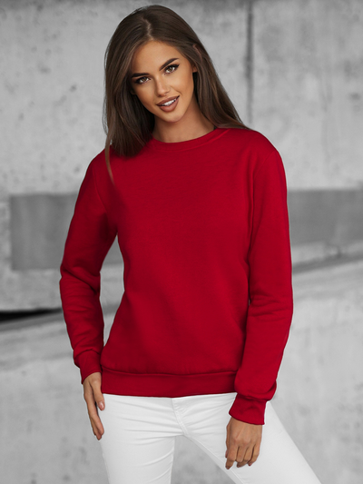 Sweat femme rouge foncé OZONEE JS/W01Z