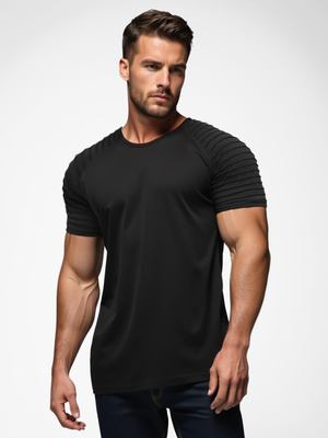 T-shirt Homme Noir OZONEE JS/8T88/3