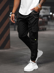 Pantalon Chino Jogger Homme Noir OZONEE O/CP149Z