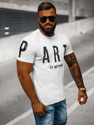 T-shirt Homme Blanc OZONEE O/8T1263/1