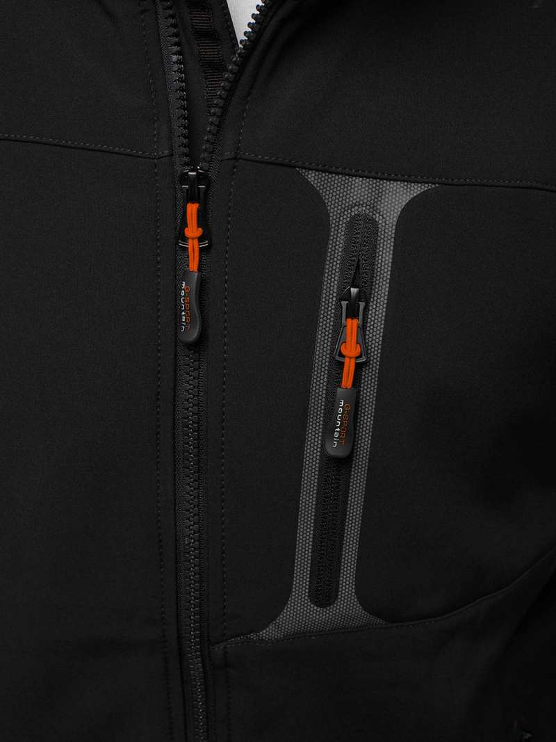 Veste Homme noir-orange OZONEE GE/12262