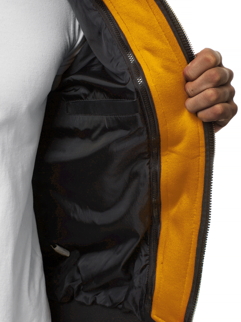 Veste Homme noir et jaune OZONEE N/6132Z
