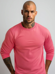 Sweatshirt Homme Rose OZONEE JS/2001-10Z