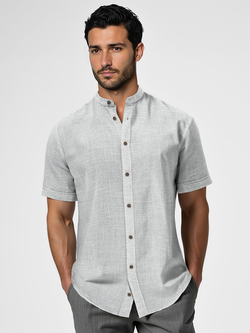 Chemise homme à manches courtes gris OZONEE O/V161