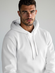 Sweatshirt Homme Blanc OZONEE JS/2009Z