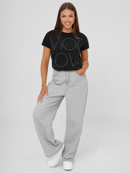 T-shirt femme noir OZONEE JS/YJ77841