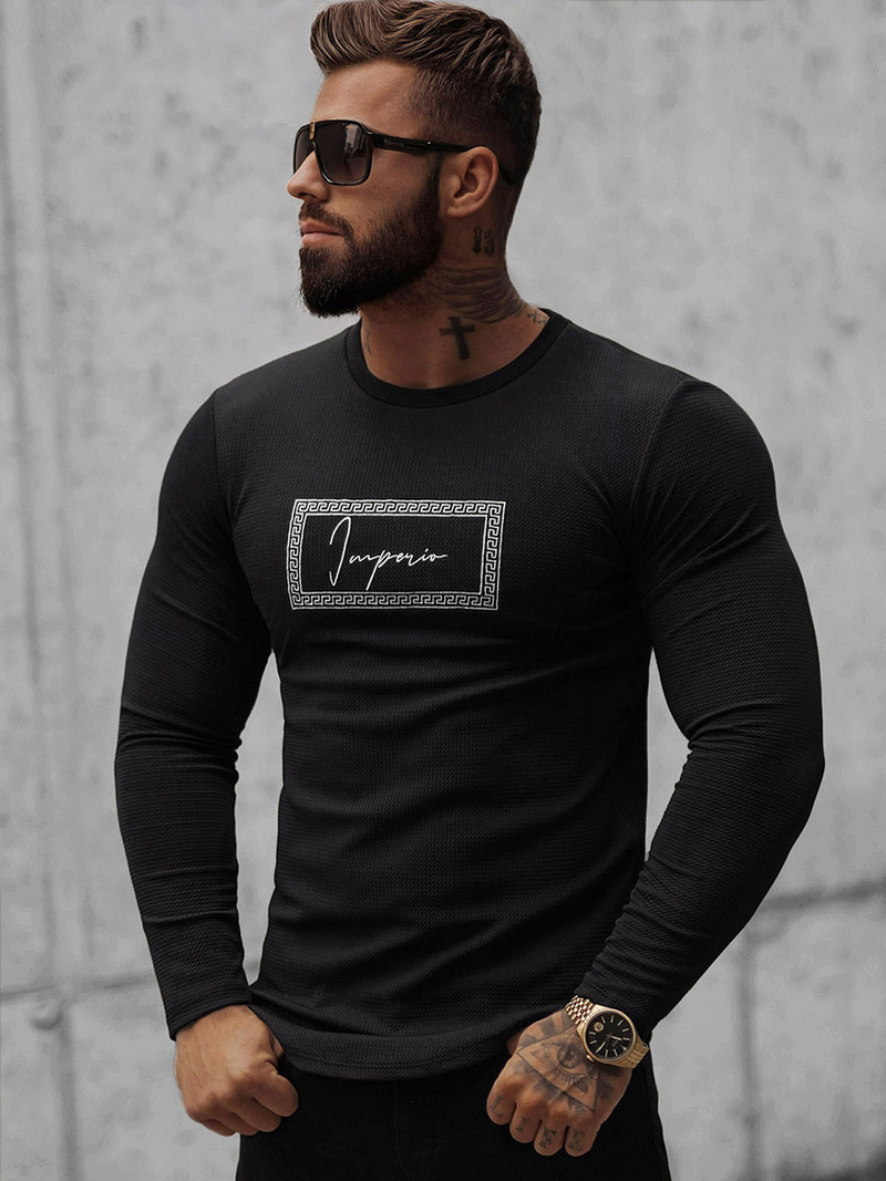 Sweatshirt Homme Noir OZONEE O/D7192