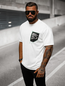 T-shirt Homme Blanc OZONEE O/3C333