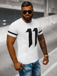 T-shirt Homme Blanc OZONEE O/8T1262/1