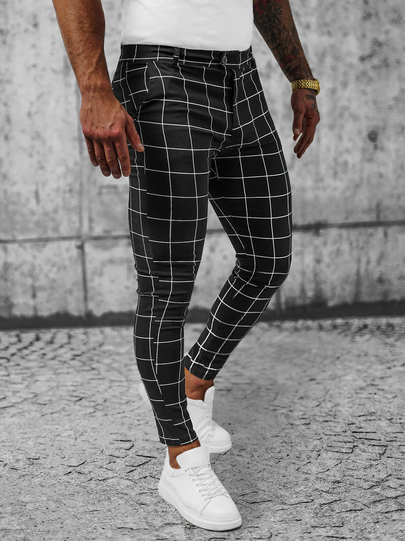 Pantalon Chino Homme Noir OZONEE O/P4009