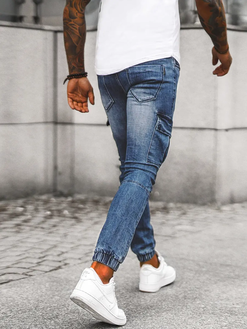 Pantalon Jogger Homme Bleu OZONEE NB/MP0092BS