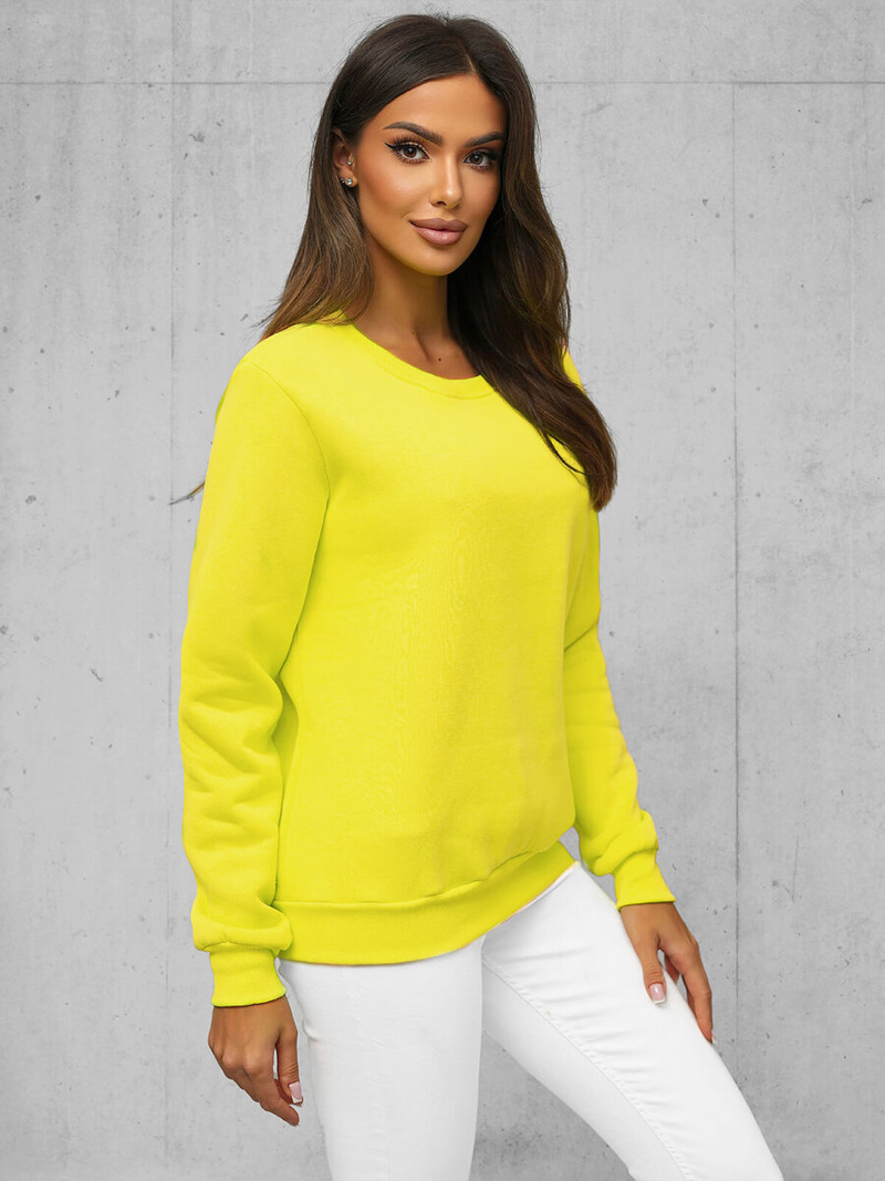 Sweat Femme Néon Jaune OZONEE JS/W01Z