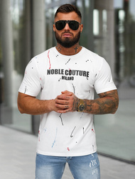 T-shirt Homme Blanc OZONEE O/MPO3443