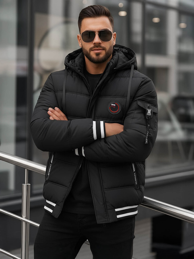 Veste homme noir OZONEE JS/57M7501/392Z