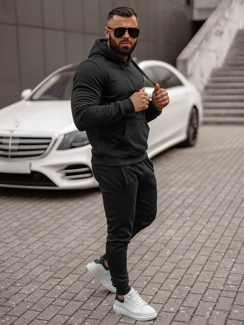 Survêtement Homme Noir OZONEE JS/68C10381/3Z