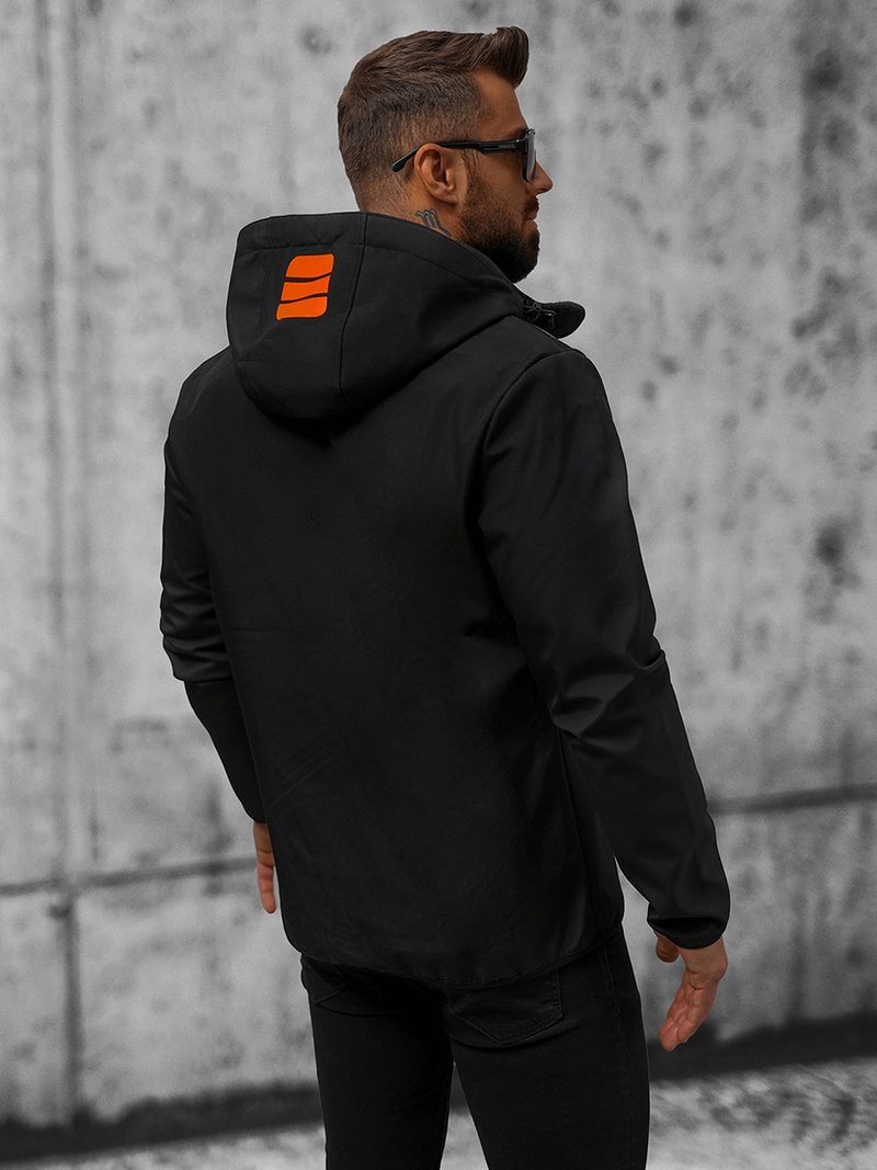 Veste Softshell Homme Noir et Orange OZONEE JS/HH026/1Z