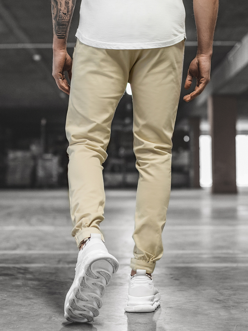 Pantalon Jogger Homme Beige OZONEE G/11144
