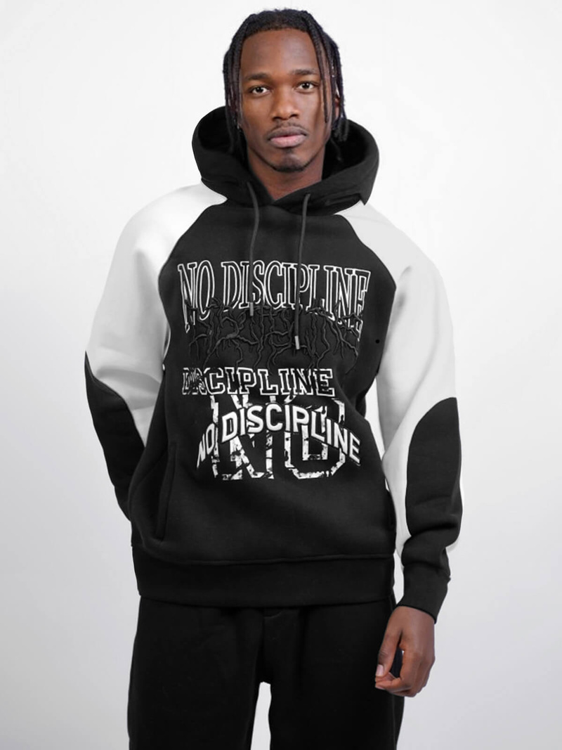 Sweatshirt à capuche noir OZONEE O/SWE23037Z