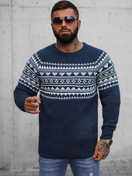Pullover Homme Bleu Foncé OZONEE O/H9300
