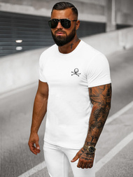 T-Shirt Homme Blanc OZONEE NB/MT3049
