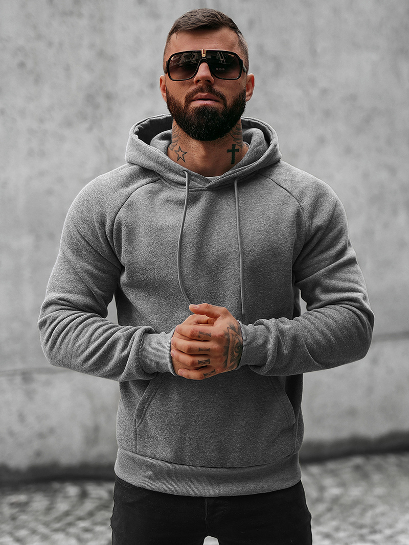 Sweatshirt Homme Gris Foncé OZONEE O/8B151/5