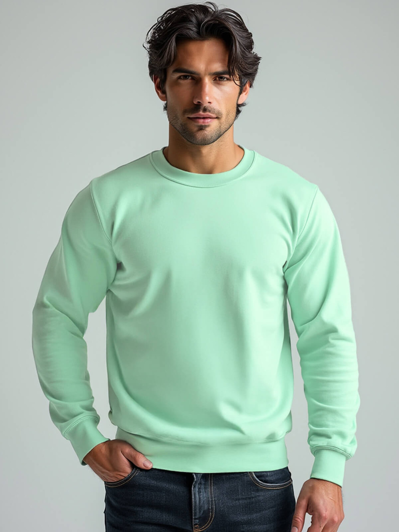 Sweatshirt Homme Menthe OZONEE JS/2001-10Z