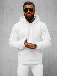 Sweatshirt Homme Blanc OZONEE JS/2009Z