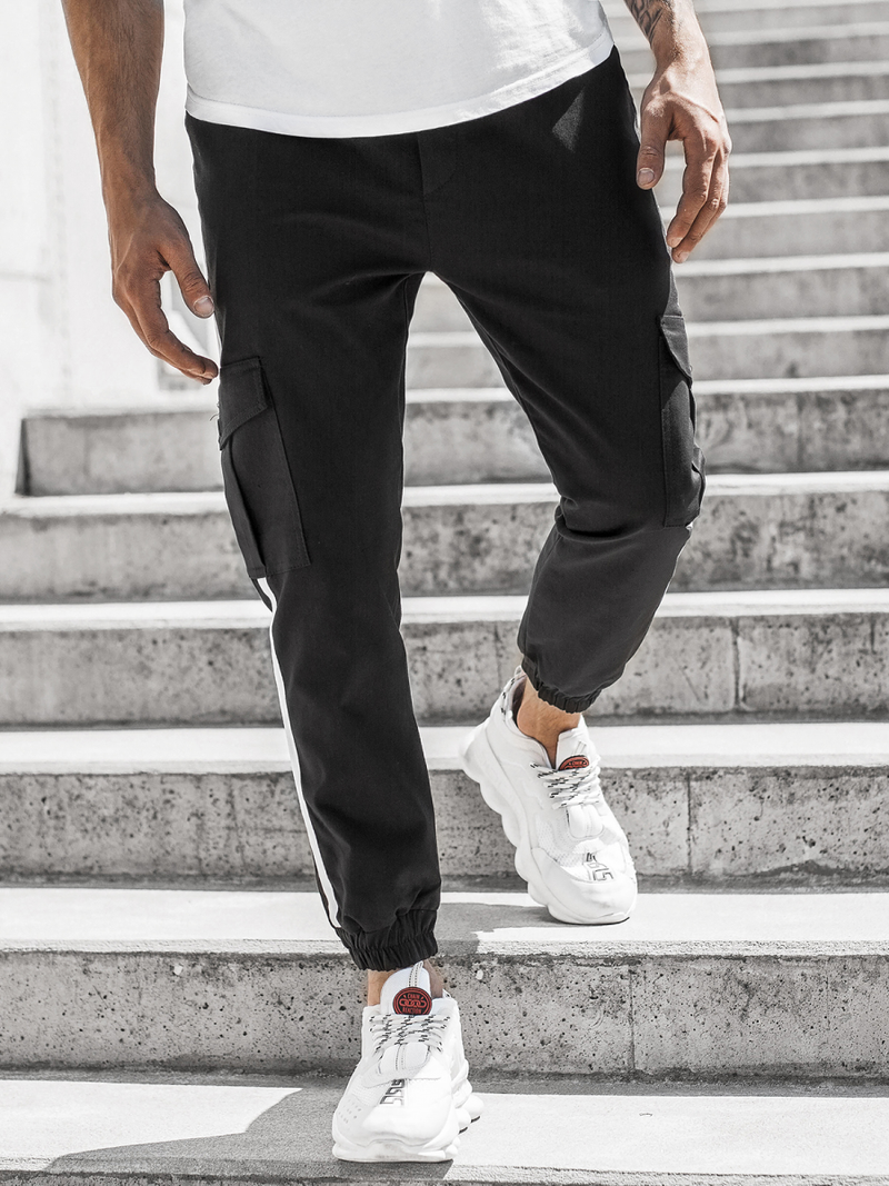 Pantalon Jogger Homme Noir OZONEE DJ/5580