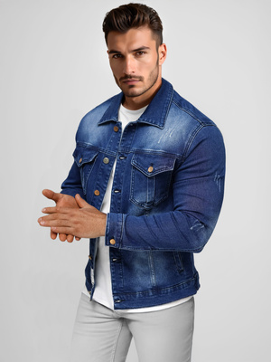 Veste en Jean Homme Bleu OZONEE NB/MJ514BSZ