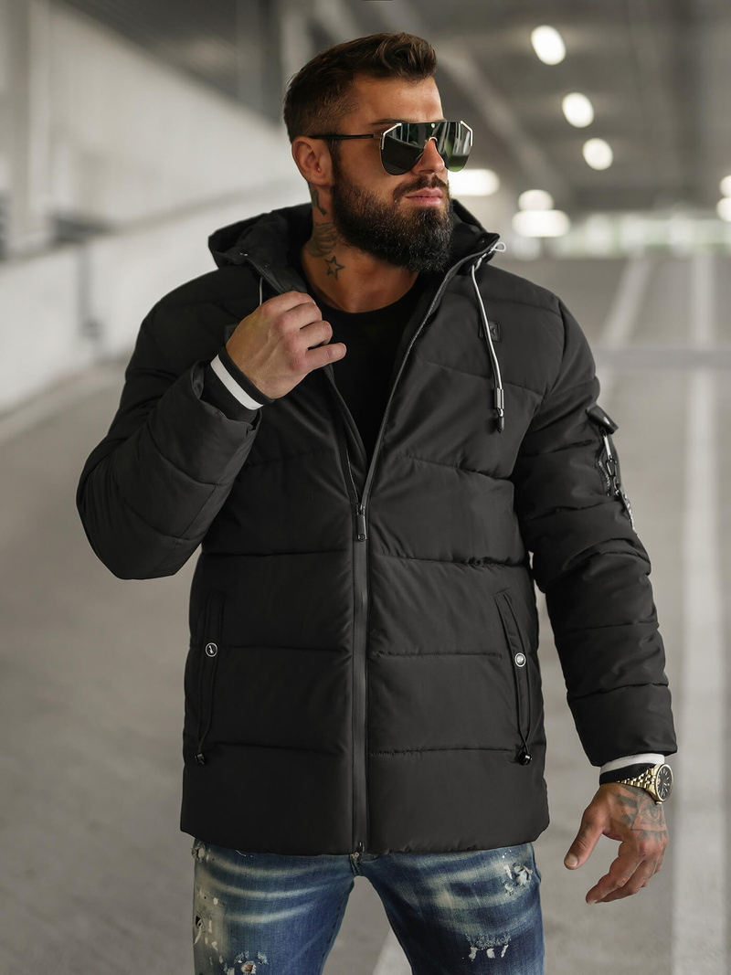 Veste homme noir OZONEE JS/57M7502/392Z