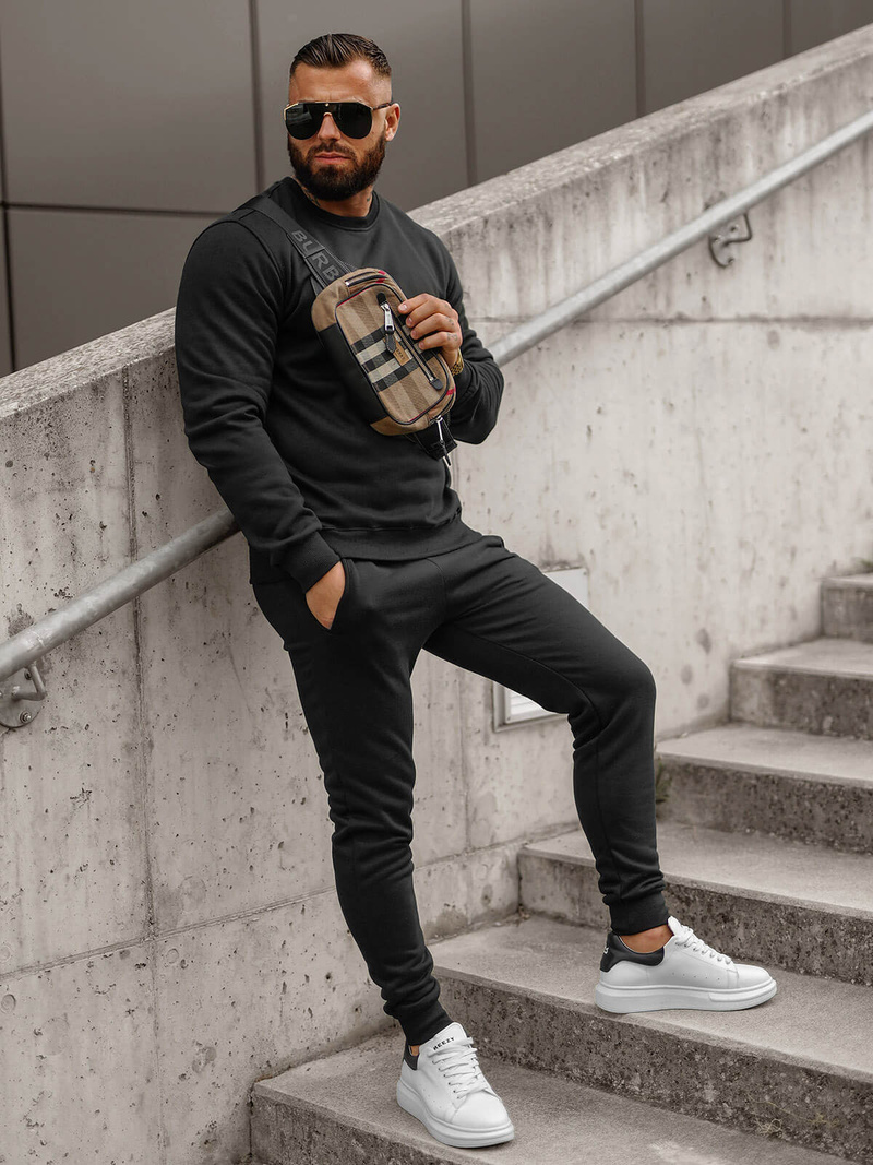 Survêtement Homme Noir OZONEE JS/68C10380/3Z