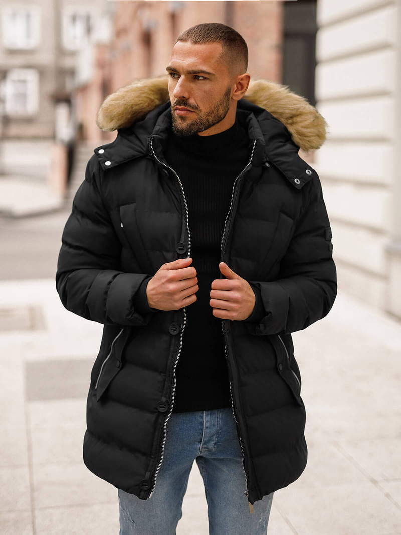 Veste Homme Noir OZONEE JS/5M3122/392Z