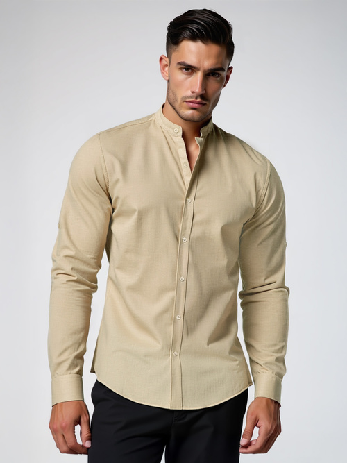 Chemise Homme Beige OZONEE O/V140
