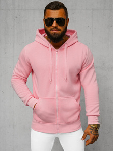 Sweatshirt Homme rose poudré OZONEE JS/2008Z