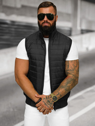 Veste Sans Manches Homme Noir OZONEE JS/MY77Z