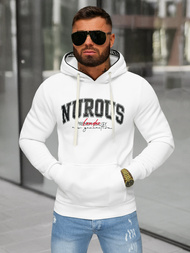 Sweatshirt à capuche homme blanc OZONEE O/TT30510