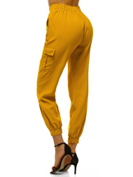 Pantalon jogger femme Jaune OZONEE O/HM005