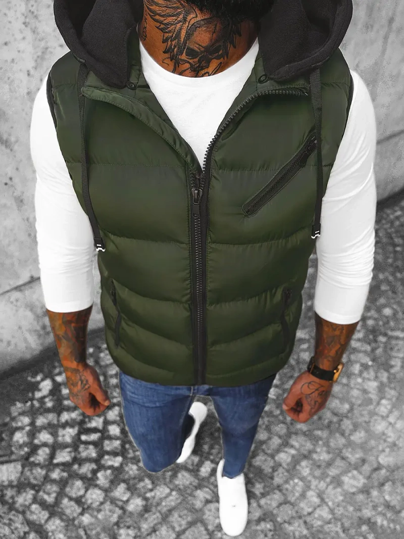 Veste sans manches Homme kaki OZONEE N/7126