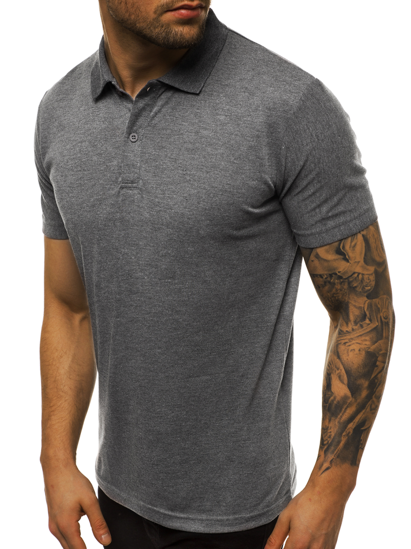 Polo Homme Gris foncé OZONEE JS/GD01