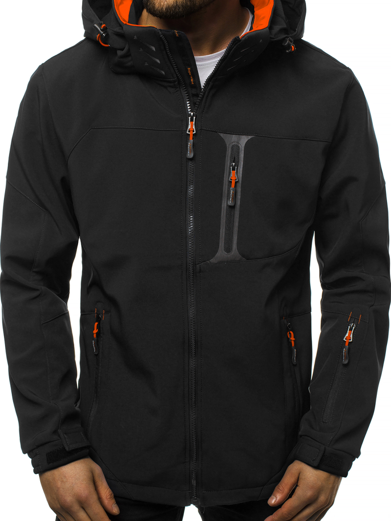 Veste Homme noir-orange OZONEE GE/12262