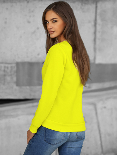 Sweat femme Néon Jaune OZONEE JS/W01Z