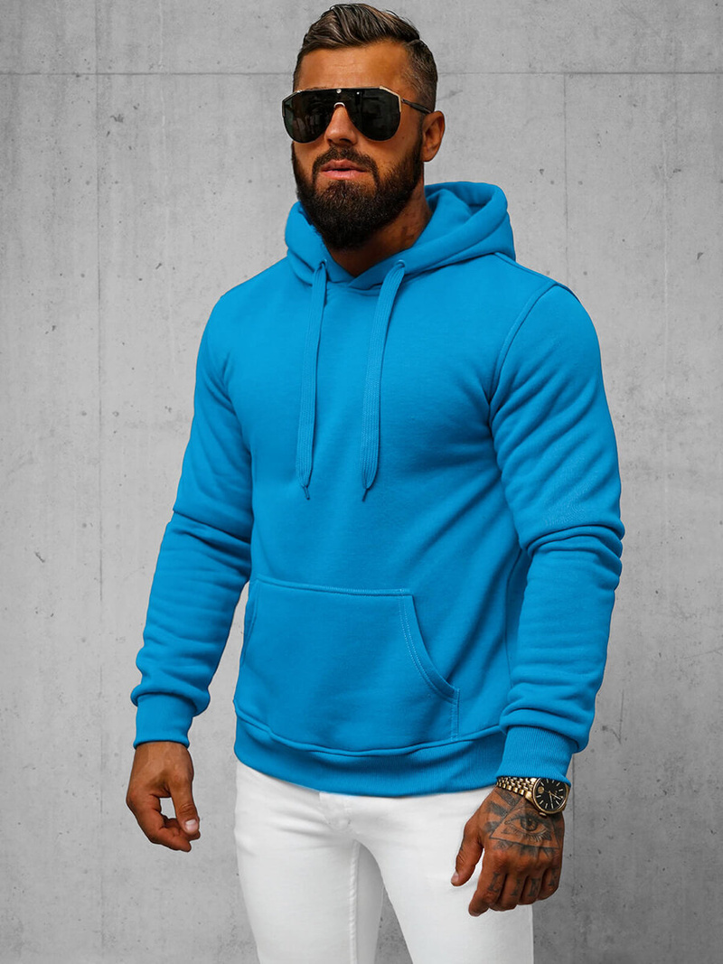 Sweatshirt Homme Bleu Ciel OZONEE JS/2009Z