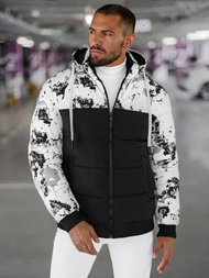 Veste D'hiver Blanc et Noir OZONEE JS/31M5030/392Z
