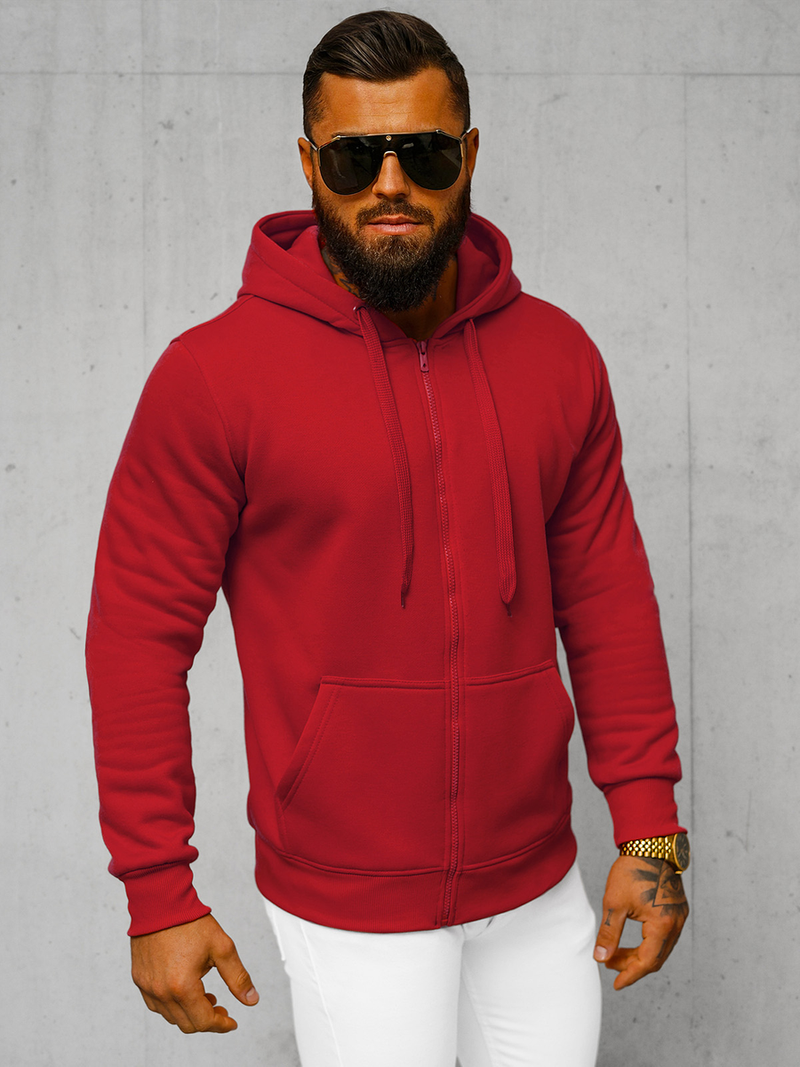 Sweatshirt Homme rouge foncé OZONEE JS/2008Z
