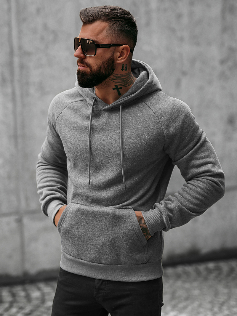 Sweatshirt Homme Gris Foncé OZONEE O/8B151/5