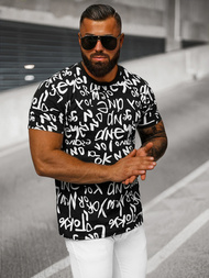 T-shirt Homme Noir OZONEE O/T1268/3
