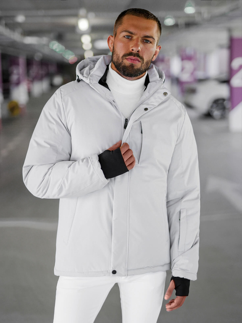 Veste Homme Gris Clair OZONEE JS/91M9906/280