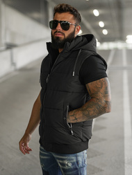 Veste sans manches Homme noir OZONEE JS/32M1780/392Z