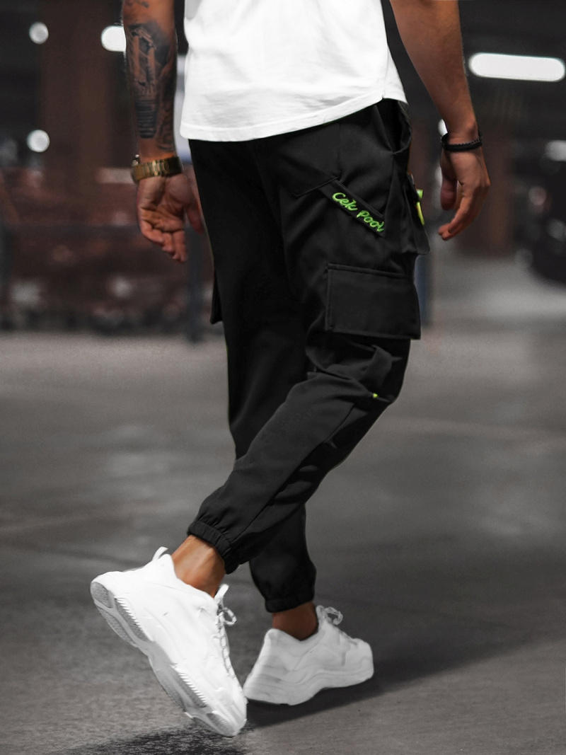 Pantalon Chino Jogger Homme Noir OZONEE O/CP149Z