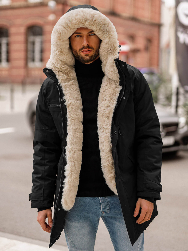 Veste D'hiver Noir OZONEE JS/22M316/392Z
